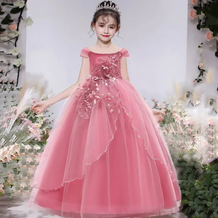 MQATZ Girls Dress Embroidery Bridesmaid Princess Dress Children Party Wedding Dress 4 14 Years LP 213 Lazada Singapore