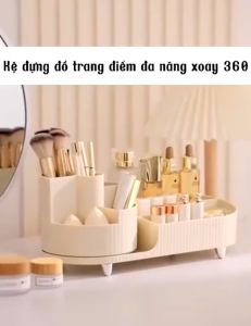 Kệ đựng mỹ phẩm xoay 360 độkệ để son.kệ mỹ phẩm để bàn nhiều ngăn.Kệ để đồ trang sức，Kệ để đồ trang điểm