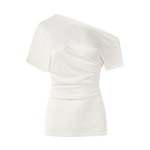 Sleeveless Shoulder-revealing T-shirt Slim Fitting Knit