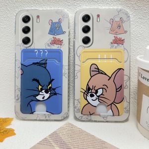 New Phone Case Tecno Camon 40 Pro Premier Infinix Note 50X 50 Pro+ Plus 5G 4G Ins Trend Creative Fashion Cute Cartoon Couple Casing Anti-fall Shockproof Card Holder Soft Cover 2025