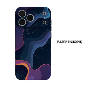 dark neon wave abstract Phone Case for iPhone 18 17 16 15 14 13 12 11 Air Pro Max Plus Double-layer Cover