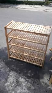 Kệ giày 5 tầng rộng 80cm bằng gỗ (Tự nhiên)