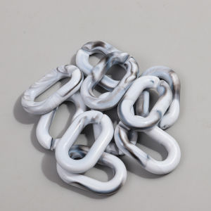 10pcs Large Acrylic Oval Rings Mixed Color Link Chain Beads for Bracelet Necklace Making DIY Jewelry Glasses Chains Accessories