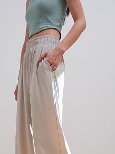 ANTA กางเกงเอวสูงสำหรับผู้หญิง ป้องกันแสงแดด A-UV ยืดหยุ่น ทรงหลวม ขากว้าง 962427303