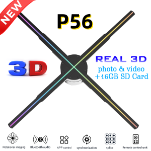 56cm 3D Fan Hologram Projector 678Leds Resolution 2000*1356 Wifi Display Advertising Logo Light Led Holographic Lamp Projectors