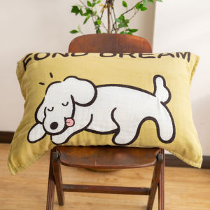 Breathable Cotton Towel Pillowcase Womens Design Absorbent Dog Cartoon Single Person Bedding Quality Household Towel