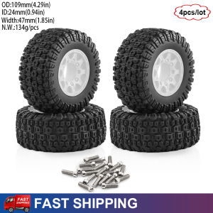 4PCS RC Car Short Course Truck Tires Wheels 12mm/14mm/17mm Wheel Hex Hub for 1/10 ARRMA Senton TRX Slash Upgrade Parts
