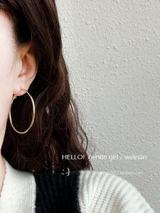Minimalist Hip Hop Style Geometric Hoops Earrings Silver Plated Alloy Fine Wire Cuff Mosquito Coil Tray Ear Studs Fashion Jewelry