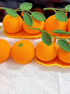 Creative Handmade Knitted Persimmon Decoration: New Home Decorations for Your Good Luck Moving In Celebration