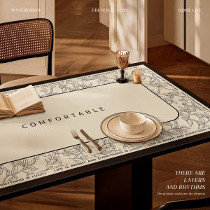 Water Oil Heat Resistant Leather Tablecloth