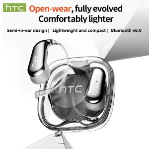 HTC NE38 Wireless Blutooth Headphones Bluetooth Earphones Transparent Earhooks OWS Lightweight Sport Titanium-Wire Earhook NO AI