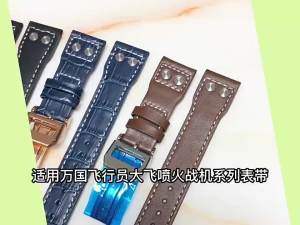 Genuine Leather Watch Strap for IWC Big Pilot Mark 18 Portuguese Belt 20mm 21mm 22mm Bracelet for Schaffhausen Willow Nail Strap