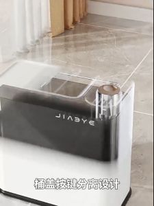 Multifunctional trash can for home use suitable for bathroom bedroom living room kitchen and narrow spaces large capacity with a press mechanism.