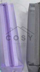 COSY Kotak Pensil Nylon Transparan / Tempat Stationery Jaring Resleting Estetik Banyak Warna / Tempat Pena Pensil Korea Pouch Serbaguna / Pouch Stationery Simple Lucu / Tas Kosmestik / Tas Penyimpanan