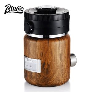 BINCOO Coffee Bean Sealing Jar Stainless Steel Storage Container Coffee Powder Double Layer Storage Can 1L