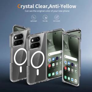 szhaiyu | Luxury Transparent Magnetic Phone Case For Google Pixel 11 10 9 Pro XL 1 10 9 Pro Fold 10A 9A For Magsafe Shockproof Cover Funda