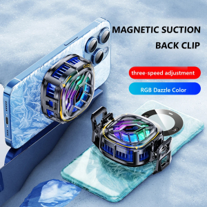 Fan Cooler X76 Funcooler pendingin hp Adjust Gear Kipas Hp Cooling Fan Gaming Radiator with RGB