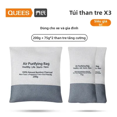 QUEES | Túi Than Hoạt Tính Loại Bỏ Mùi và Formaldehyde trong Ô tô