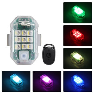 KEBIDU Wireless Remote Control LED Strobe Light for Car Auto Anti-collision Warning Lamp Flash Indicator