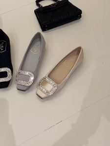 MIFEI | French Elegant Square Buckle Rhinestone Pump New Autumn