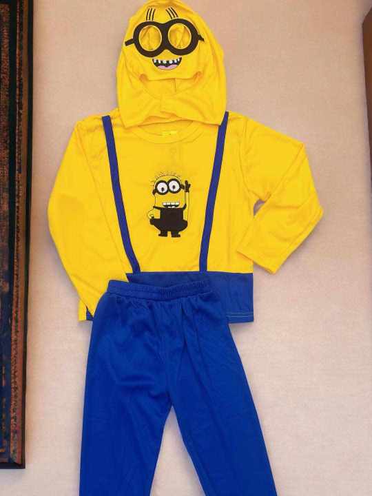 F.kids minions costume for kids ,2-8yrs old