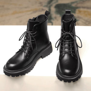 JIFANPAUL | Cotton-lined Chunky Heel Black Boots