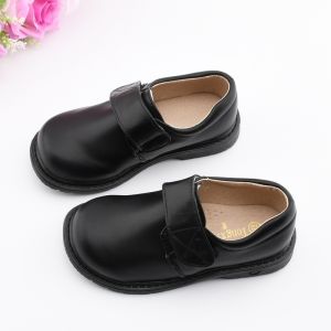 เด็กชาย หนัง รองเท้า ฤดูใบไม้ผลิ ฤดูใบไม้ร่วง สไตล์อังกฤษ สีดำ รองเท้าเด็ก Chorus Performance Ceremony เดรส รองเท้าสําหรับนักเรียนเด็กกลางขนาดใหญ่