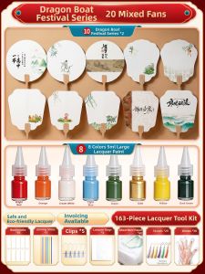 ZHAISHISANLU | Festival DIY Fan Craft Kit PVC Full Set