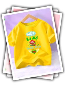 Áo thun tếtlì xì cho bé traigái hình in xuân cho bé 6-29kg.AT37