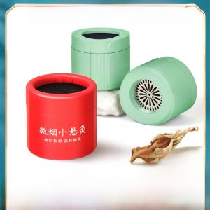 Portable Mini Aromatherapy Cylinder Reusable Small Moxibustion Tube Travel Size Heat Therapy Device Stainless Steel Core