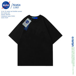 NASA American Retro Pure Cotton Short Sleeve T-Shirt Womens Summer New Arrival Fashion Brand All-Matching Couples T-shirt Half Sleeve Tops