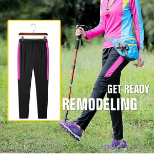 Outdoor Quick-Dry Pants Womens Spring Autumn and Summer Thin Sports Trousers Hiking Hiking Stretch Breathable Quick-Drying Pants Middle-Aged and Elderly