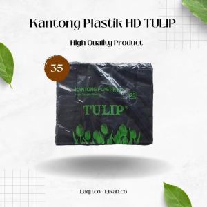 Kantong Plastik Kresek Tulip Warna Hitam Ukuran 30 35 40 50 HD GO GREEN