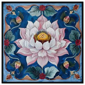 Tranh hoa sen tranh treo tường tranh dán tường phòng thờ phòng khách in canvas. CGI - 463