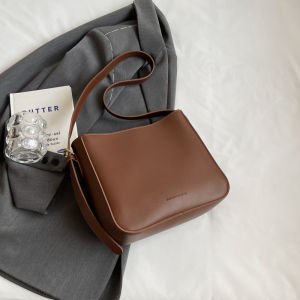 This Years Popular Bag 2024 New Arrival Summer Pure Color Texture Special-Interest Shoulder Bag Western Style All-Matching Cross Body Bucket Bag