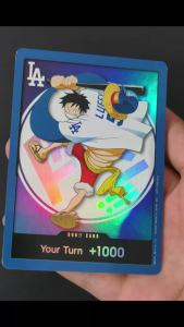 Bandai | Self Made Proxy One Piece English Monkey D. Luffy DON!! Your Turn +1000 Baseball 2026 Game Collection Card Toy