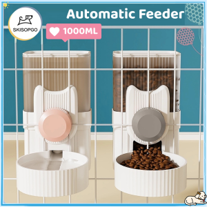 SKISOPGO Dog Cat Hanging Automatic Water/Food Dispenser Auto Gravity Pet Feeder Water Bowl Food Bowl