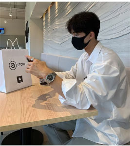 Pure White Cityboy Tailored Shirt Long Sleeve Mens Inner Wear Fashionable Spring Autumn High End Feeling Suit Top