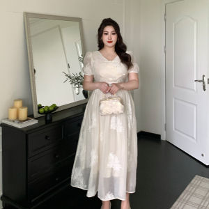 GLEC | High-end Chinese Style Retro Lace Embroidery Dress