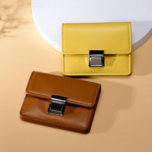 New Korean Style Short Wallet for Women Compact Pure Color Simple Design Student Card Holder Small Size Female Purse