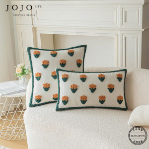 Nordic Simple Cactus Flocking Pillowcase Living Room Square Polyester Home Decorative Cushion Cover Universal PP Cotton Core