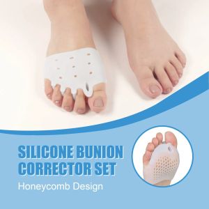 2PCS Forefoot Pad Foot Cover Metatarsal Pain Relief Toe Bursitis Protector Toe Separator Foot Care
