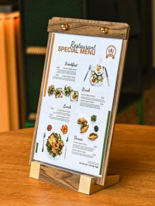 Acrylic Restaurant Menu Price Display Stand Promotional Product Introduction Food Item Label Holder Business Supplies