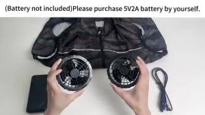 Outdoor High-Temperature Workwear with Air Conditioning Vest 4 USB Fans Strong Airflow Circulation for Cooling. Suitable for M