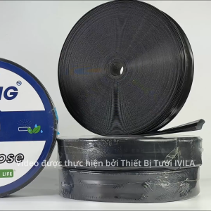 Cuộn 100m ống PE dẹt dẫn nước không đục lỗ phi 27/32/50/63mm - Ống dẹp tải nước ống dẹp gắn béc