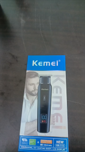 Kemei KM-1113 Cordless Hair Trimmer for Men Low Noise Beard & Body Clipper with LED Display USB Rechargeable Grooming Kit for Mens Face & Full Body Use