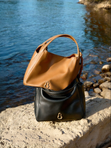 bampo | Leather Basket Handbag for Commuting