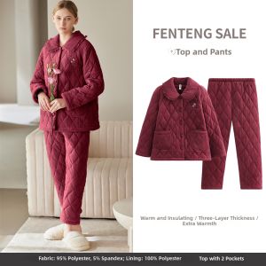 FENTENG | Winter Thick Velvet Anti-Static Pajamas