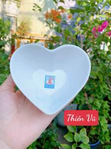 Chén trái tim đựng chè Melamine cao cấp kích thước 11.2 x 9.7 x 4.5cm dùng cho tiệc đầy tháng thôi nôi