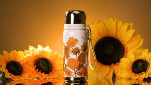 GERM Sunflower 580ml Thermos Bottle S31603 Stainless Steel Thermos Bottle Leakproof Water Bottle Tumbler